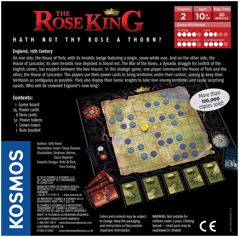 Thames & Kosmos The Rose King Board Game | Classic 2 Player Kosmos Game | Award Winning Designer Dirk Henn - Image 3